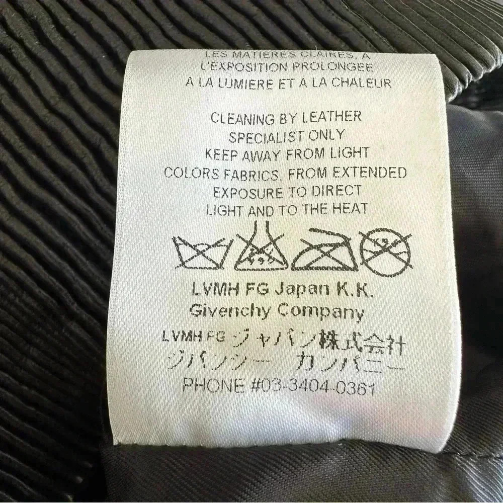 Givenchy Lambskin Leather Crewneck Sweatshirt Top Buttery Soft 38/ XS - Picture 6 of 14